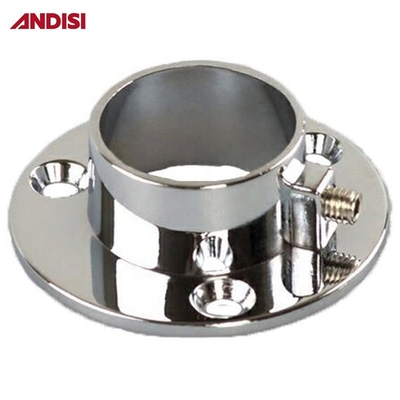 25 mm Ronde support de tube de garde-robe Rameau de fin de tube Flange essentiel pour l' organisation du placard