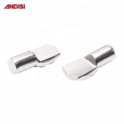Matériel de mobilier 5 mm/7 mm Plaqué en acier zinc Plaquette porte-étagère Support de support de 8 mm Longueur épingles