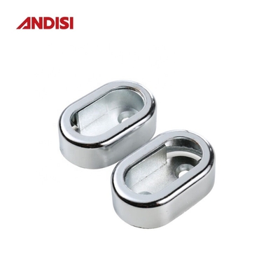 Porteur de soutient de tuyau de garde-robe à épaisseur de pin en alliage de zinc pour 30x15 mm