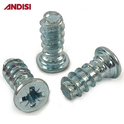 11mm/13mm ZINC PLATÉ Tête plate Bois contre-enfoncé Pozi Drive Confirmé Meubles Euro vis