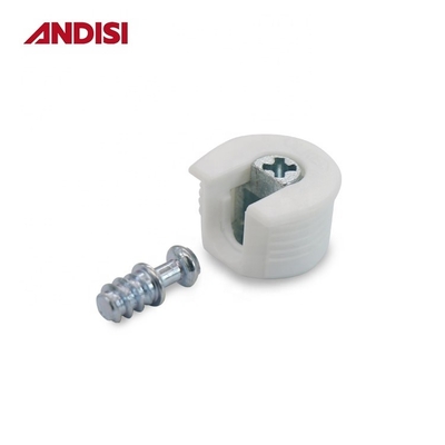 Fermeture à vis en acier zincé Foshan Meubles en plastique Cam Lock Rafix Connecteur pour bois