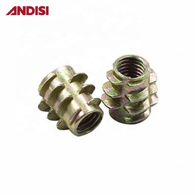 Salle de séjour Disque hexagonal en alliage de zinc Mini connecteur de clôture de caméra fixe Noix filetée Meubles en bois Noix d'insertion M6 M8