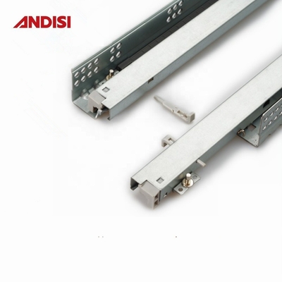 Meubles en acier laminé à froid sous montage Téléscopic Drawer Channel Slides Rail 500mm