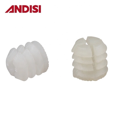 Combinaison Dowel Connecteur de meubles vis à cames plastique transparente élargissant fileté Manche à filetage Noix M6 Nylon Insert Lock Noix