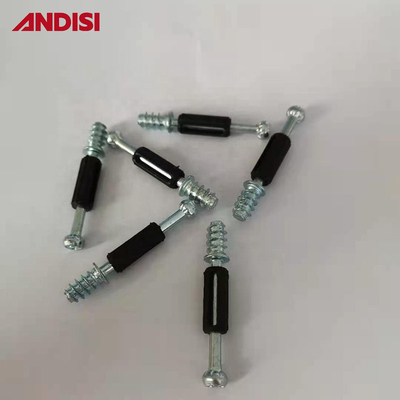 Mini-vis à dowel fixe en acier et en plastique pour les accessoires de meubles de design moderne