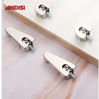 Meubles en alliage de zinc connecteur de boulons cam connecteur d'étagère en plastique pour panneaux en bois 20 mm