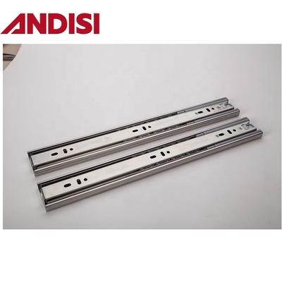 OEM 45kg Capacité de chargement pleine extension Douce fermeture 45mm Drawer à roulement à billes Rail Slide
