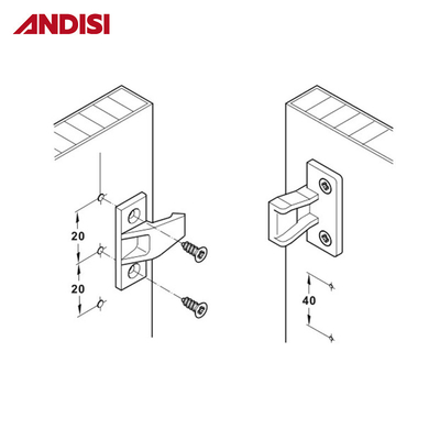 Armatures de raccordement à joints rapides en plastique finition noire pour assemblage facile des armoires de bureau