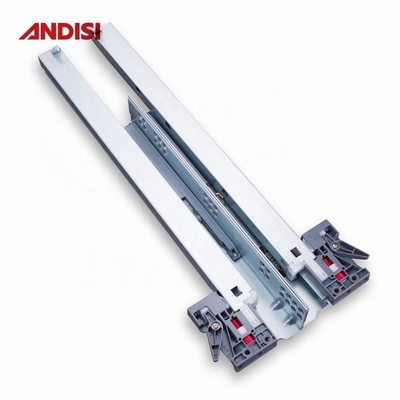 Cabinet de cuisine tiroir Slide Channel Single Extension Doux Fermer à deux voies Poussez pour ouvrir