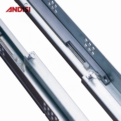 Cabinet de cuisine tiroir Slide Channel Single Extension Doux Fermer à deux voies Poussez pour ouvrir