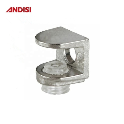Appareil de mobilier équipé d'une alliage de zinc M4 soupape à aspiration support de garde-robe à pince en verre