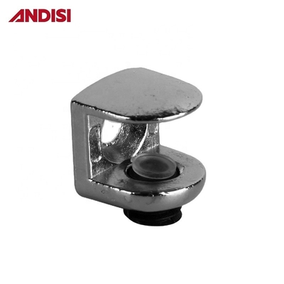 Appareil de mobilier équipé d'une alliage de zinc M4 soupape à aspiration support de garde-robe à pince en verre