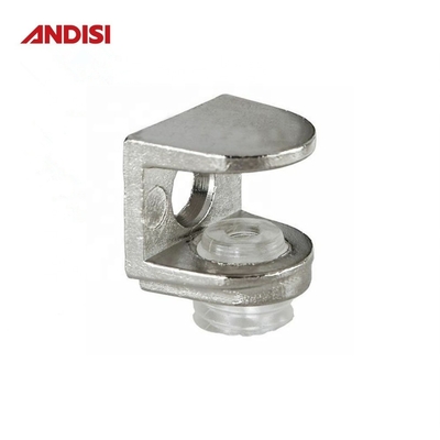 Appareil de mobilier équipé d'une alliage de zinc M4 soupape à aspiration support de garde-robe à pince en verre