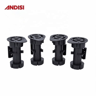 Pieds réglables pour les meubles de cuisine 3 100-170 mm de hauteur et finition noire