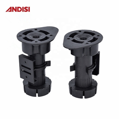 Pieds réglables pour les meubles de cuisine 3 100-170 mm de hauteur et finition noire