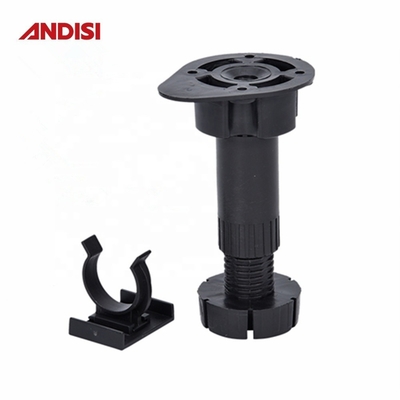 Pieds réglables pour les meubles de cuisine 3 100-170 mm de hauteur et finition noire