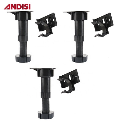 Moderne style de conception des jambes en plastique réglable pour les armoires de cuisine Pieds de plinth 300pcs/ctn