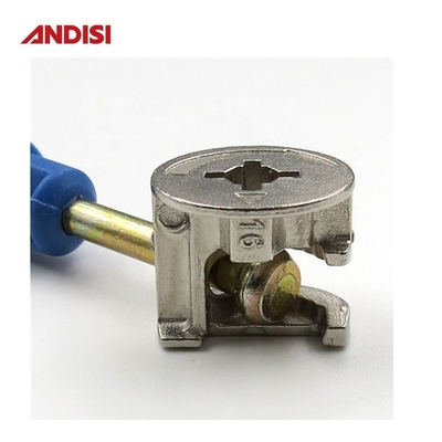ANDISI Meubles Fermeture à cames en alliage de zinc avec finition enduite de zinc et 3 en 1 mini vis fixe