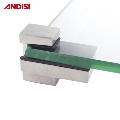 OEM acier en alliage de zinc hauteur réglable 0-22mm Monture murale angle verre à étagère de verre support de pinceau de verre
