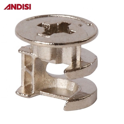 ANDISI connexion mini fixation 3 en 1 Noix de verrouillage à cames pour meubles enduits de zinc/nickel