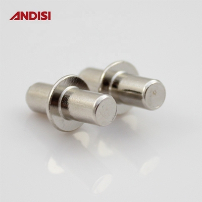 Pins de support fonctionnels pour étagères pour accessoires de meubles en zinc/nickel