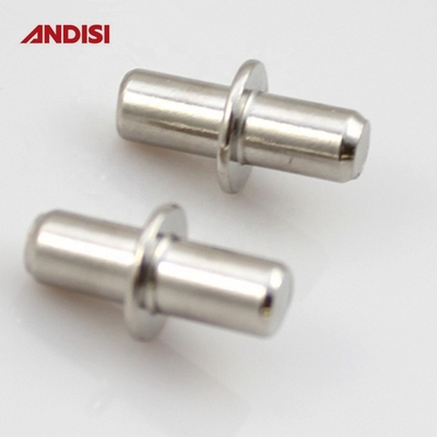 Pins de support fonctionnels pour étagères pour accessoires de meubles en zinc/nickel
