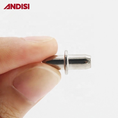 Pins de support fonctionnels pour étagères pour accessoires de meubles en zinc/nickel