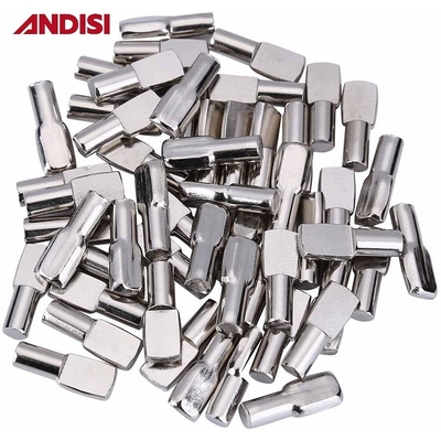 Matériel de mobilier 5 mm/7 mm Plaqué en acier zinc Plaquette porte-étagère Support de support de 8 mm Longueur épingles
