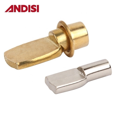 Matériel de mobilier 5 mm/7 mm Plaqué en acier zinc Plaquette porte-étagère Support de support de 8 mm Longueur épingles