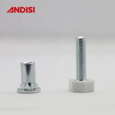 Pieds de glisse réglables anti rayures avec acier zincé de 8 mm de diamètre