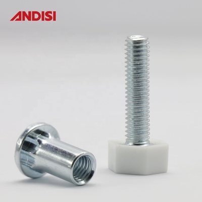 Pieds de glisse réglables anti rayures avec acier zincé de 8 mm de diamètre