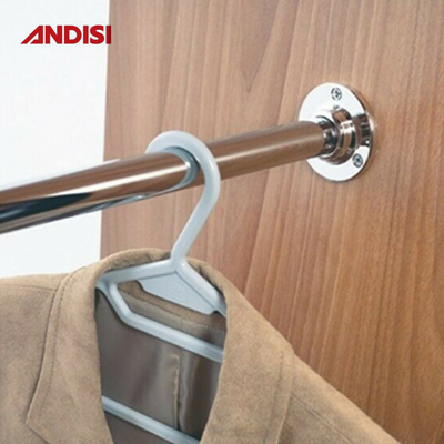 Armoire en alliage de zinc chromée, tube rond, support de support, support de support, bride, diamètre de 25 mm