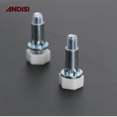 Pieds de glisse réglables anti rayures avec acier zincé de 8 mm de diamètre