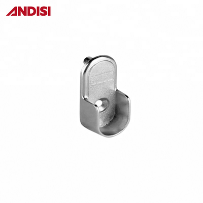 Croque-pipe ovale chromée pour vêtements de garde-robe de 44 mm de long