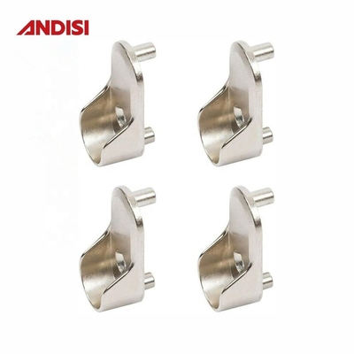 Croque-pipe ovale chromée pour vêtements de garde-robe de 44 mm de long