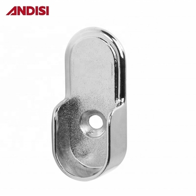 Armoire à rouleaux de fin de support Flange 16 mm plaqué nickel Cabinet ovale Armoire rail support