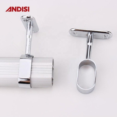 Porte-tubes de garde-robe plaqué au nickel Support pour le style de conception moderne