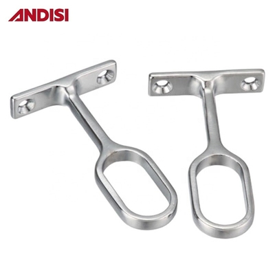 Support de tube de garde-robe ovale avec support de rails suspendus à la barre de rangement en alliage de zinc
