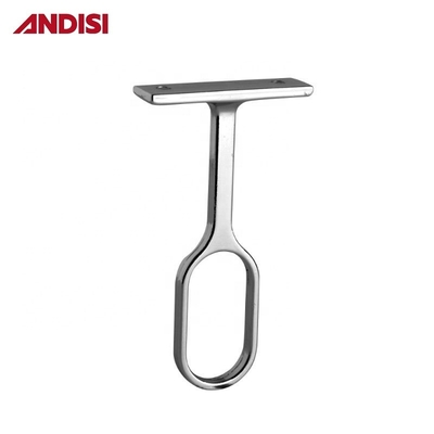 Support de tube de garde-robe ovale avec support de rails suspendus à la barre de rangement en alliage de zinc
