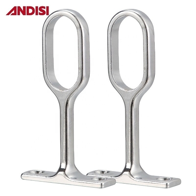 Support de tube de garde-robe ovale avec support de rails suspendus à la barre de rangement en alliage de zinc