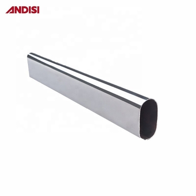 0.5/0.6/0.7/0.8/0.9/1.0/1.2 mm Tuyau de garde-robe métallique ovale pour la tige de garde-robe au chrome poli