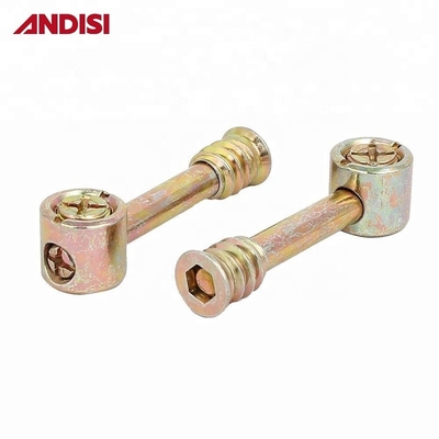 Résistants pour les meubles modernes en acier zinc plaqué 4 en 1 Mini Fix Cam et boulon
