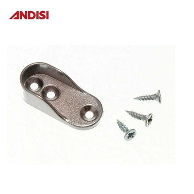 Style de conception moderne Ovale Tube Pipe Rail Closet Pole Rod End Bracket Support Flanges