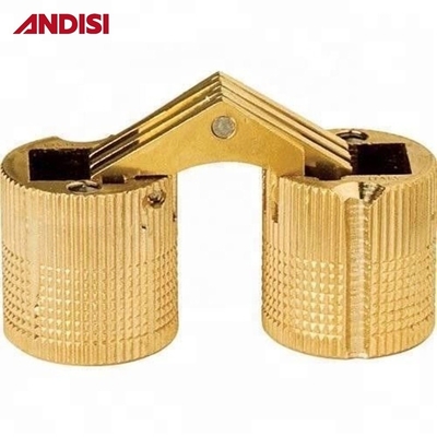Style de design moderne haut de gamme en laiton cylindre caché charnières en laiton massif pour boîte en bois