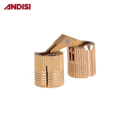 En cuivre massif, charnière cylindrique à angle de 180 degrés pour meubles de chambre