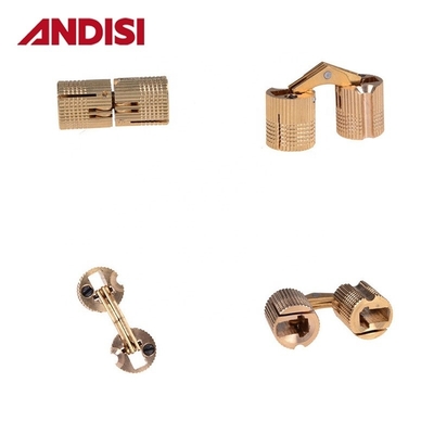 En cuivre massif, charnière cylindrique à angle de 180 degrés pour meubles de chambre