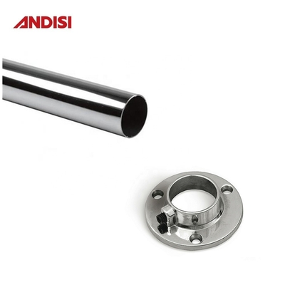 25 mm 30 mm 50 mm Tuyau de garde-robe chromé Armoire en fer à rail suspendu pour vêtements