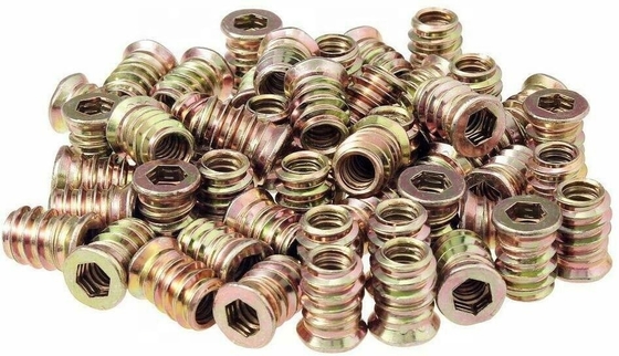 Emballage du courrier Y Hex Drive Fixation insert fileté Meubles en bois vis Insert Noix