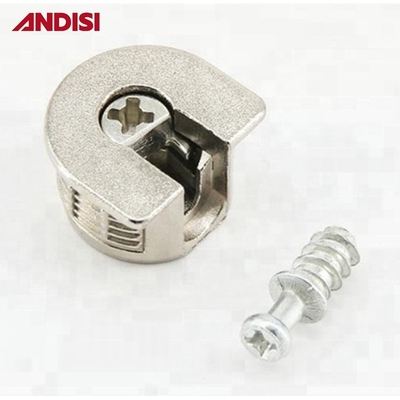 Connecteur pour meubles en alliage de zinc, vis à pinceau en acier galvanisé en zinc fondu et disque de verrouillage à cames, emballage du courrier