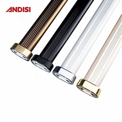Support de tube de garde-robe en forme ovale en alliage de zinc pour le support de bâton de garde-robe en finition chrome